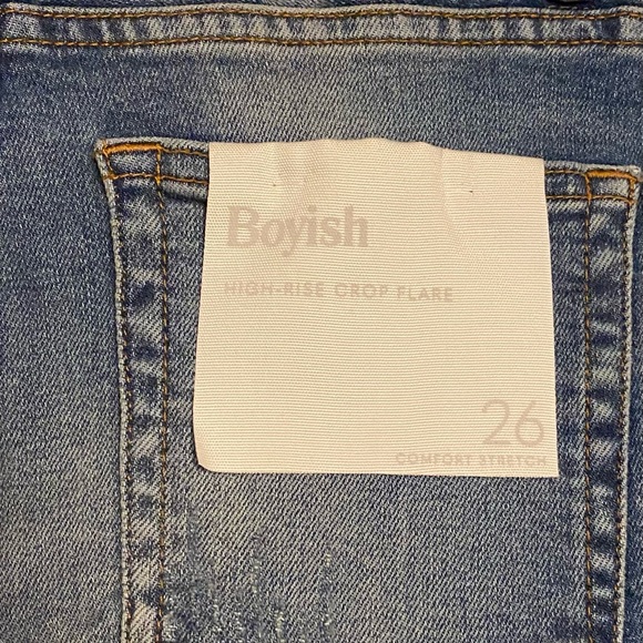 NWT Boyish by HER The Brady style jeans.  Button fly.  Raw hem.  Sz 26 - Picture 8 of 9